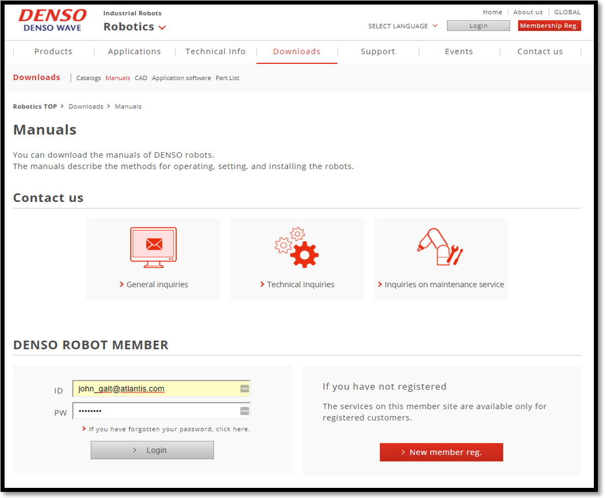 Where can I find Manuals for the robot? - DENSO Robotics
