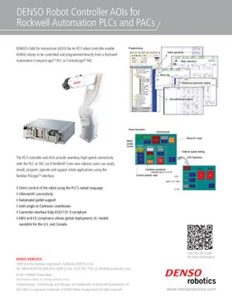 Denso Rc8a Controller Wiring Controller AOIs Product Sheet - DENSO Robotics