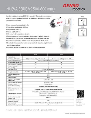 Hoja de producto de la serie VSA 050-060 (Spanish)